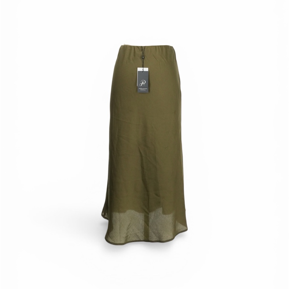 Adrianna Papell Olive Green Maxi Skirt